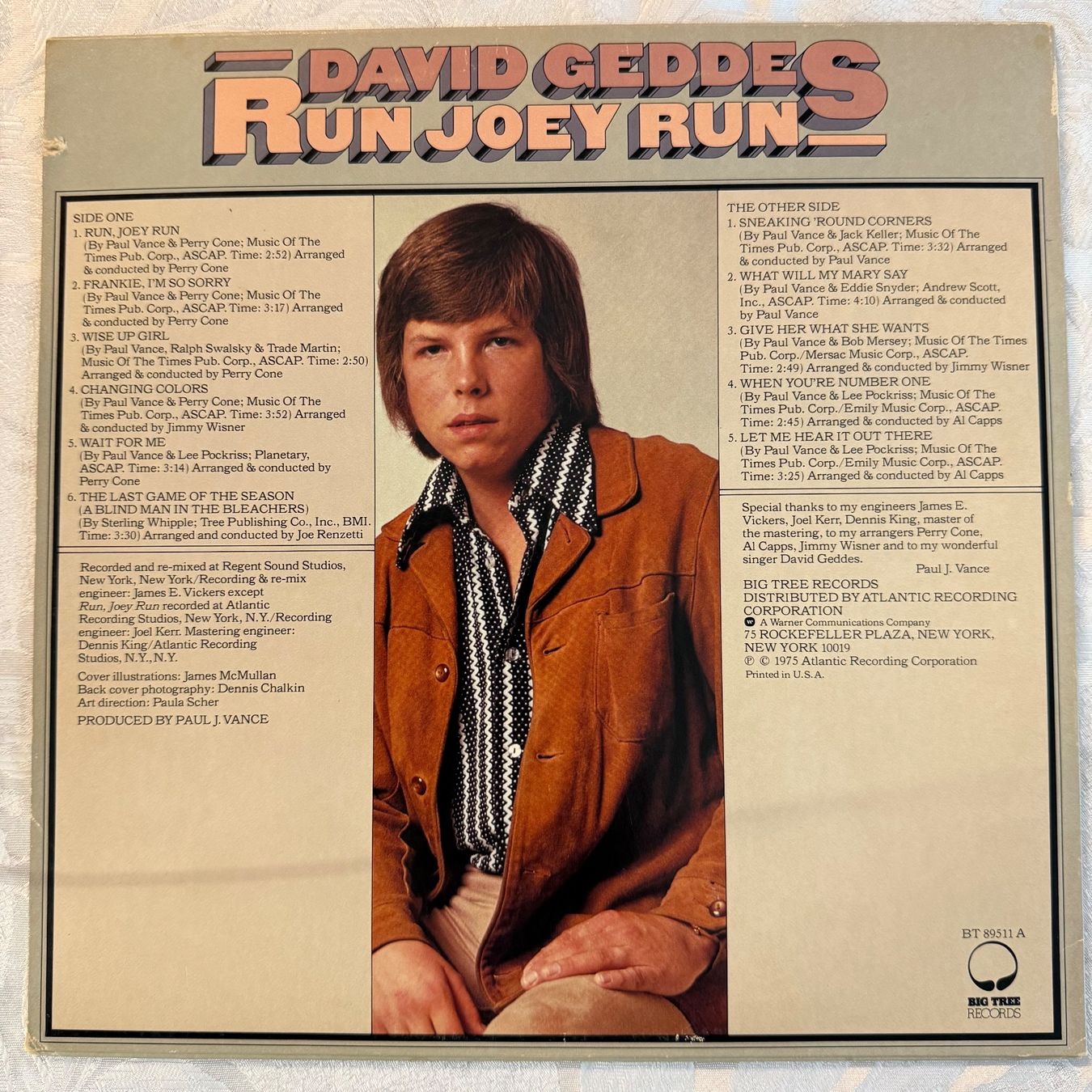 Dischi in vinile: DAVID GETHES - RUN JOEY RUN – Usato da Zürich venduto da fehlton 1