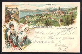 Litho Walzenhausen, Ortsansicht mit Bode