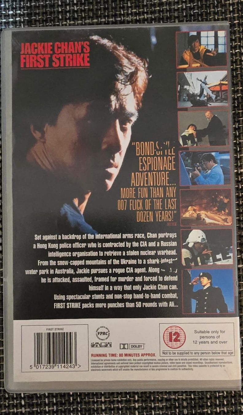 Tutti i VHS: Jackie Chan's First Strike Videokassette - Action pur – Usato da Möhlin venduto da bea_gb97 1