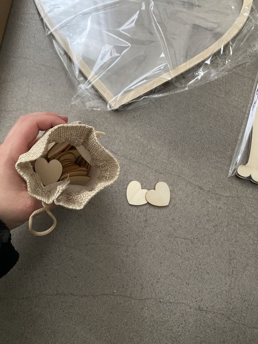 Kit bricolage: Holzherz Hochzeit Gästespiel, errinnerung – Nuovo e nell'imballaggio originale da Emmen venduto da H.Bettina 3