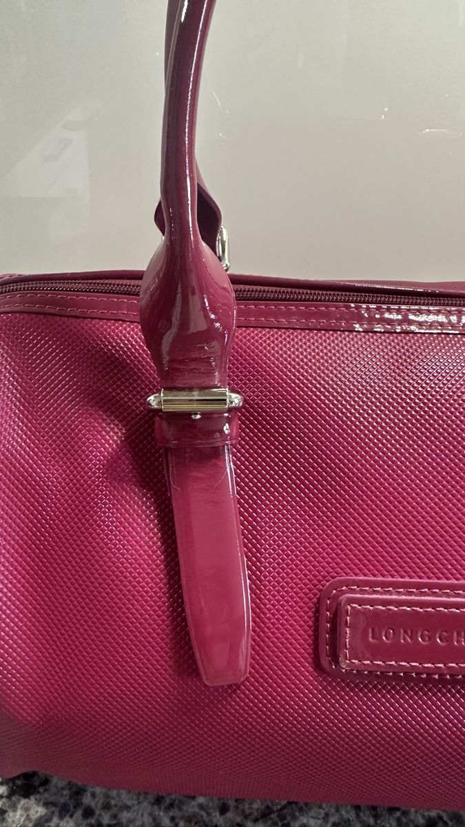 Taschen für Damen: ORIGINAL LONGCHAMP BOWLING BAG wunderschönes Himbeerrot – Gebraucht aus Liestal von Camaieu66 3