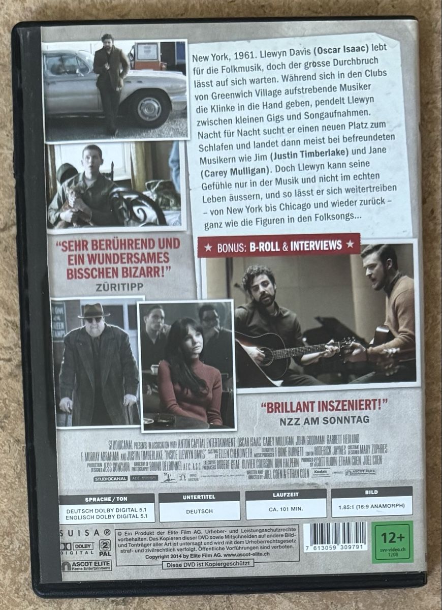 Tutti i DVDs: INSIDE LLEWYN DAVIS  – Nuovo (secondo la descrizione) da Dietikon venduto da AndreaSch01 1