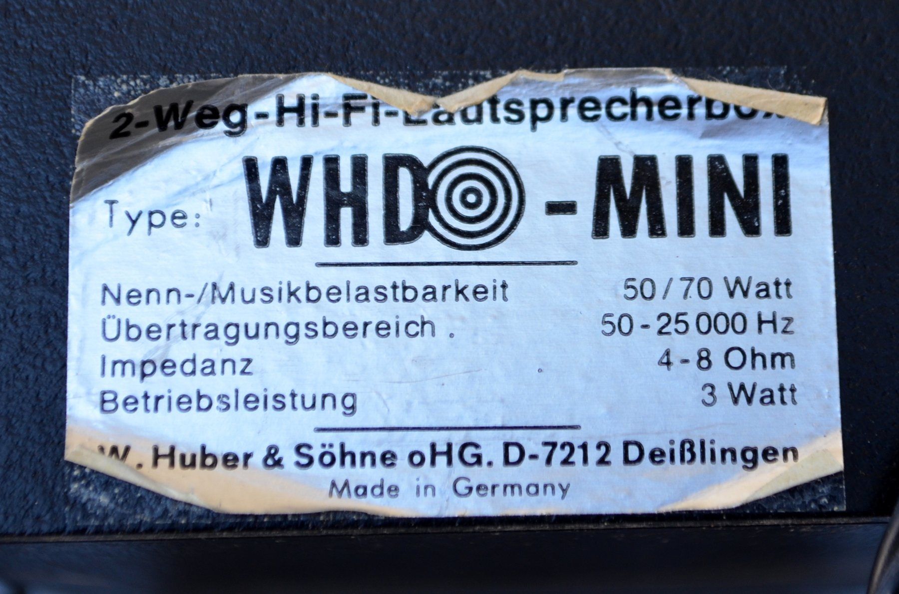 Casse acustiche: WHD-Mini 2 Lautsprecher / haut-parleurs – Usato da Collonges venduto da arashee 6