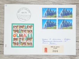 CL17 Enveloppe + Timbre Suisse 1970