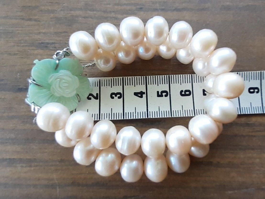 Bracciali & Braccialetti: Armband Perlen mit Jadeblüte – Usato da Mörschwil venduto da wunderkiste44 4