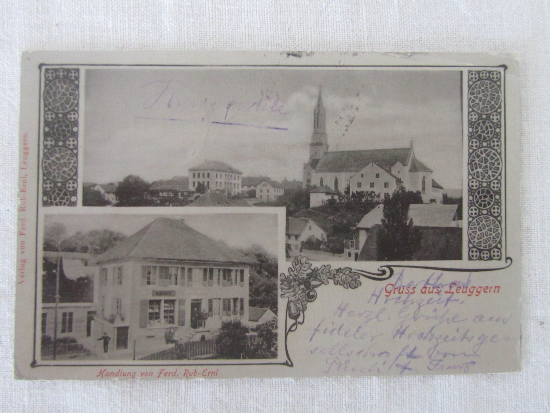 Cartoline postali: Gruss aus Leuggern, AG – Usato da Seengen venduto da mikelele