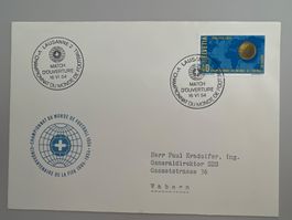 1954 Fussball WM Bern 2  Briefe Eröffnung+Endspiel