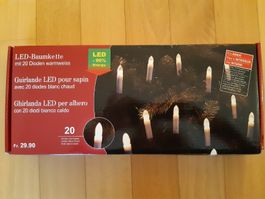 LED Lichterkette Baumkette 20 elektrischen Kerzen für innen