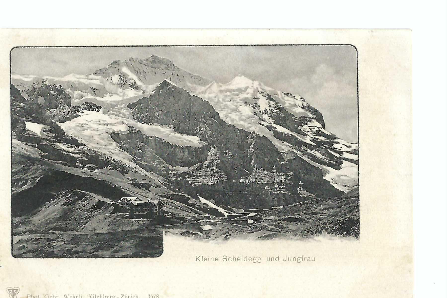 Ansichtskarten: Kleine Scheidegg und Jungfrau – Gebraucht aus Thun von 44wart