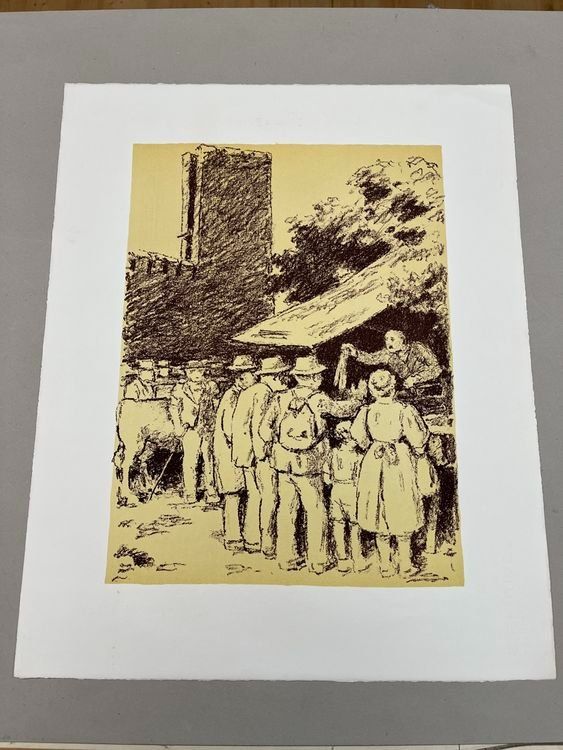 Grafica & Litografie: PAUL GMÜNDER LITHOGRAPHIE KÜNSTLERPROBE – Usato da Gersau venduto da grafik-kunst 2