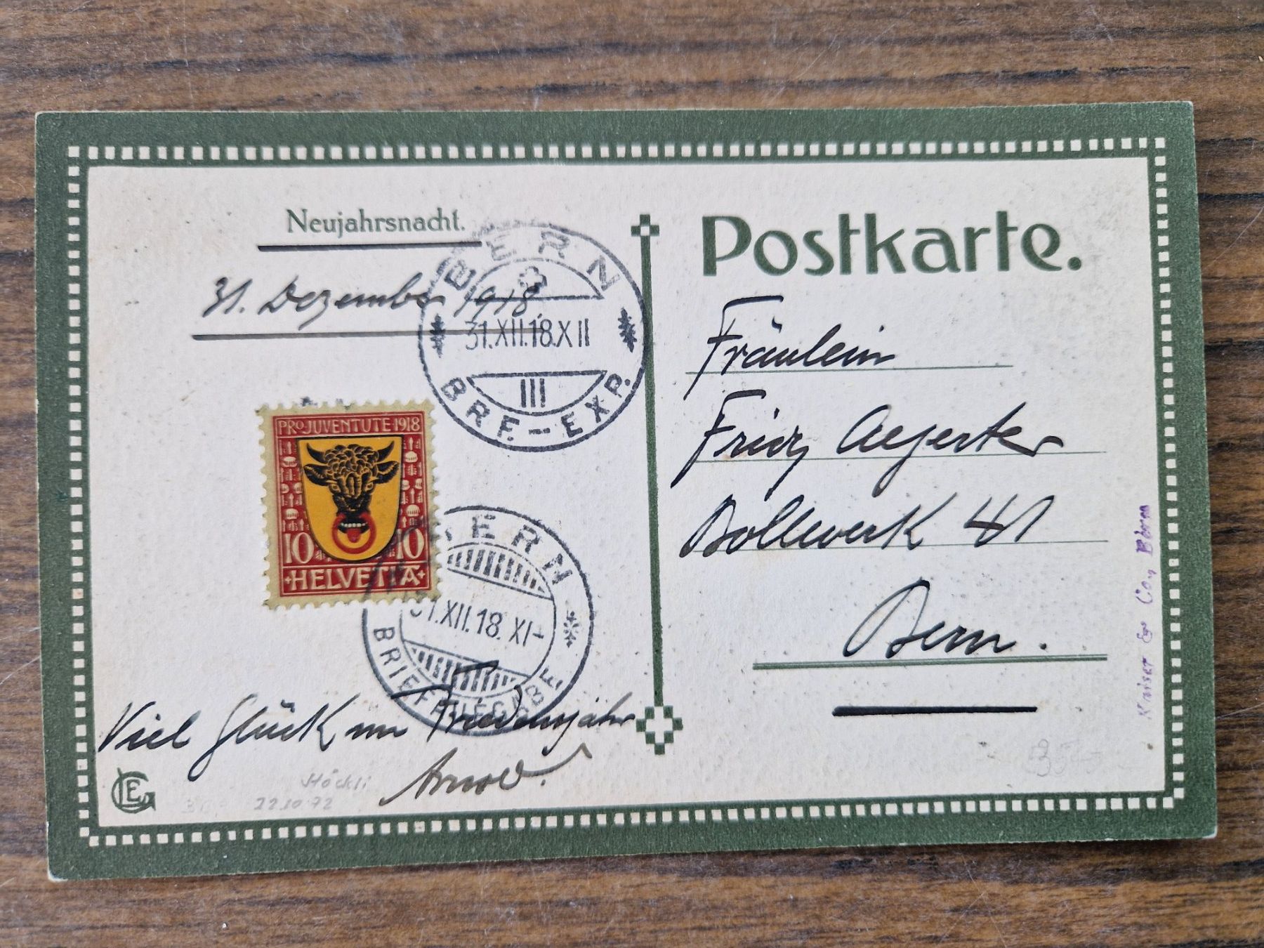 Cartoline postali: Ansichtskarte 1. Weltkrieg 1918 – Usato da Mörschwil venduto da aik_x8mc 1
