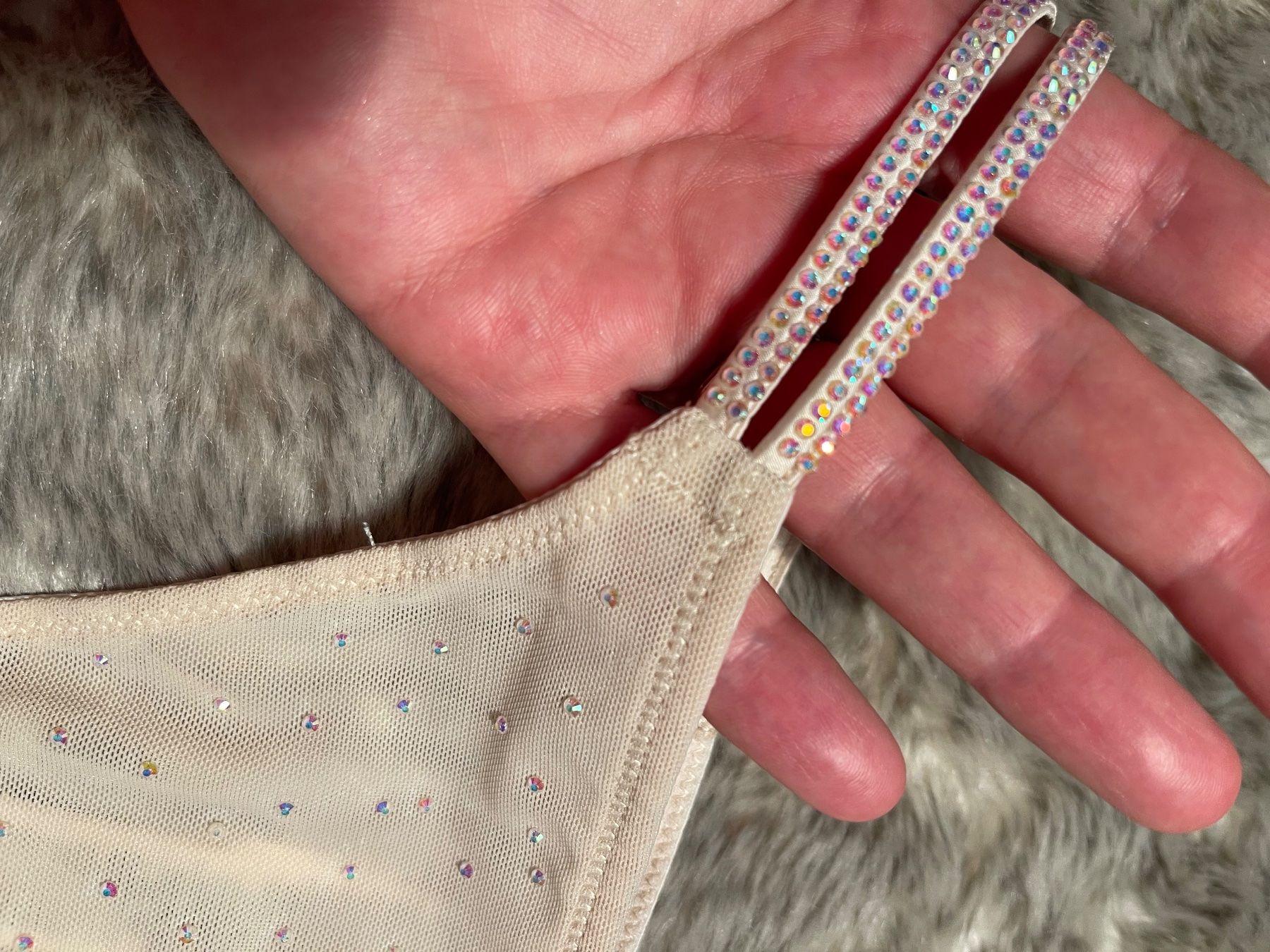 Altra biancheria intima: Trasparente tanga con strisce e strass-S-nuovo – Nuovo e nell'imballaggio originale da Locarno venduto da Fixed8 4