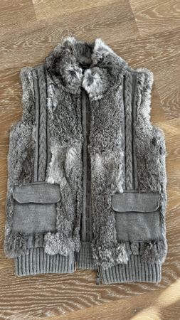 Gilet Oakwood in lana e pelliccia di coniglio