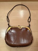 Vintage antike Ledertasche, Handtasche