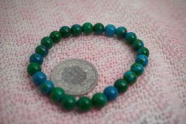 Armband     8mm   Chrysokoll - Imitat aus Epoxidharz