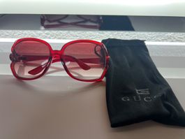 Gucci Sonnenbrille Damen Vintage / Oversize Rot