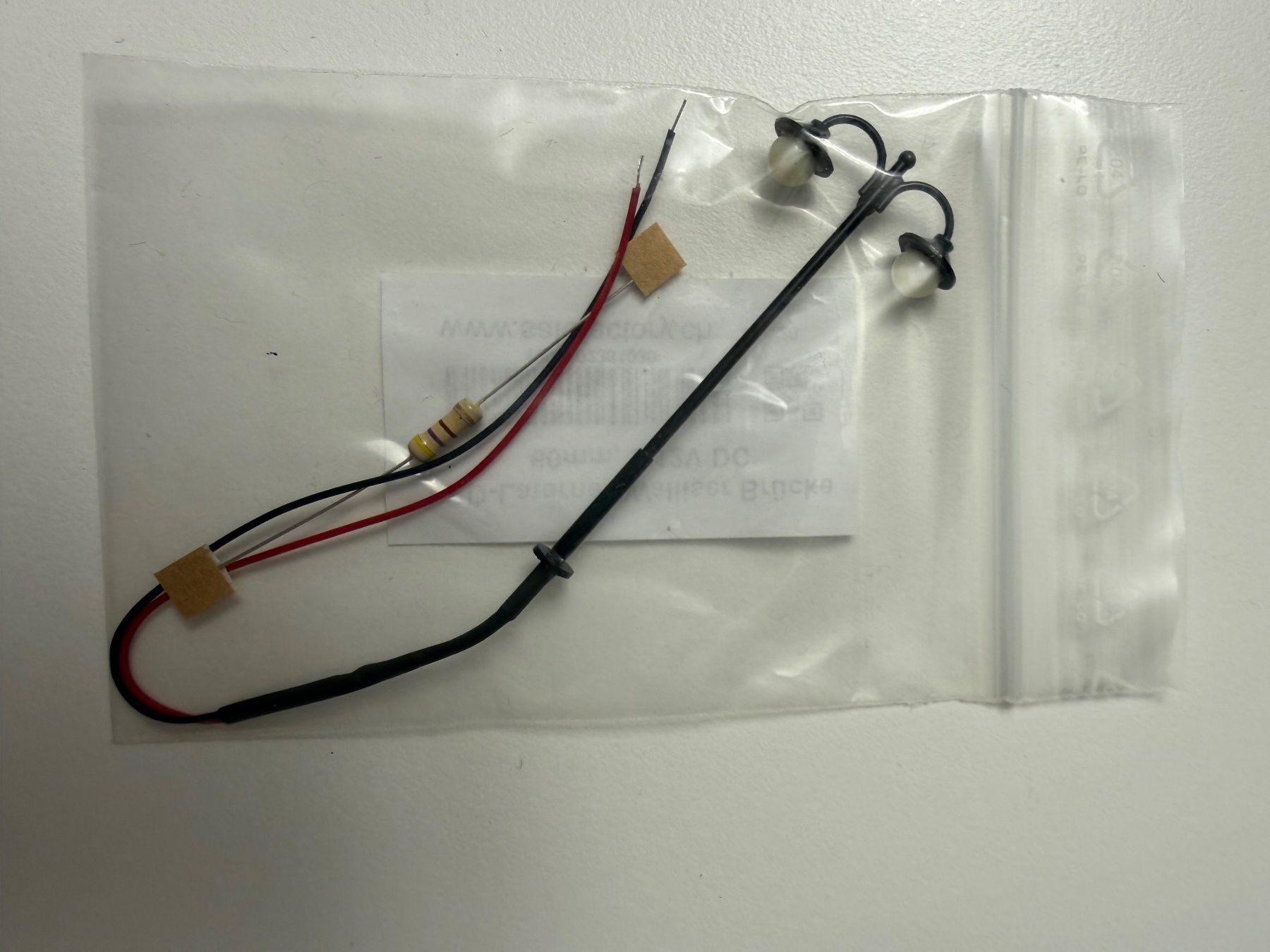 Modellini di ferrovie: 4x 2xLED Laterne Walliser-Brücke 60mm / HO – Usato da Jonschwil venduto da sutfra12