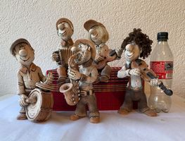 5er-Set Musiker-Figuren aus Terrakotta (Band, max. 24 cm)