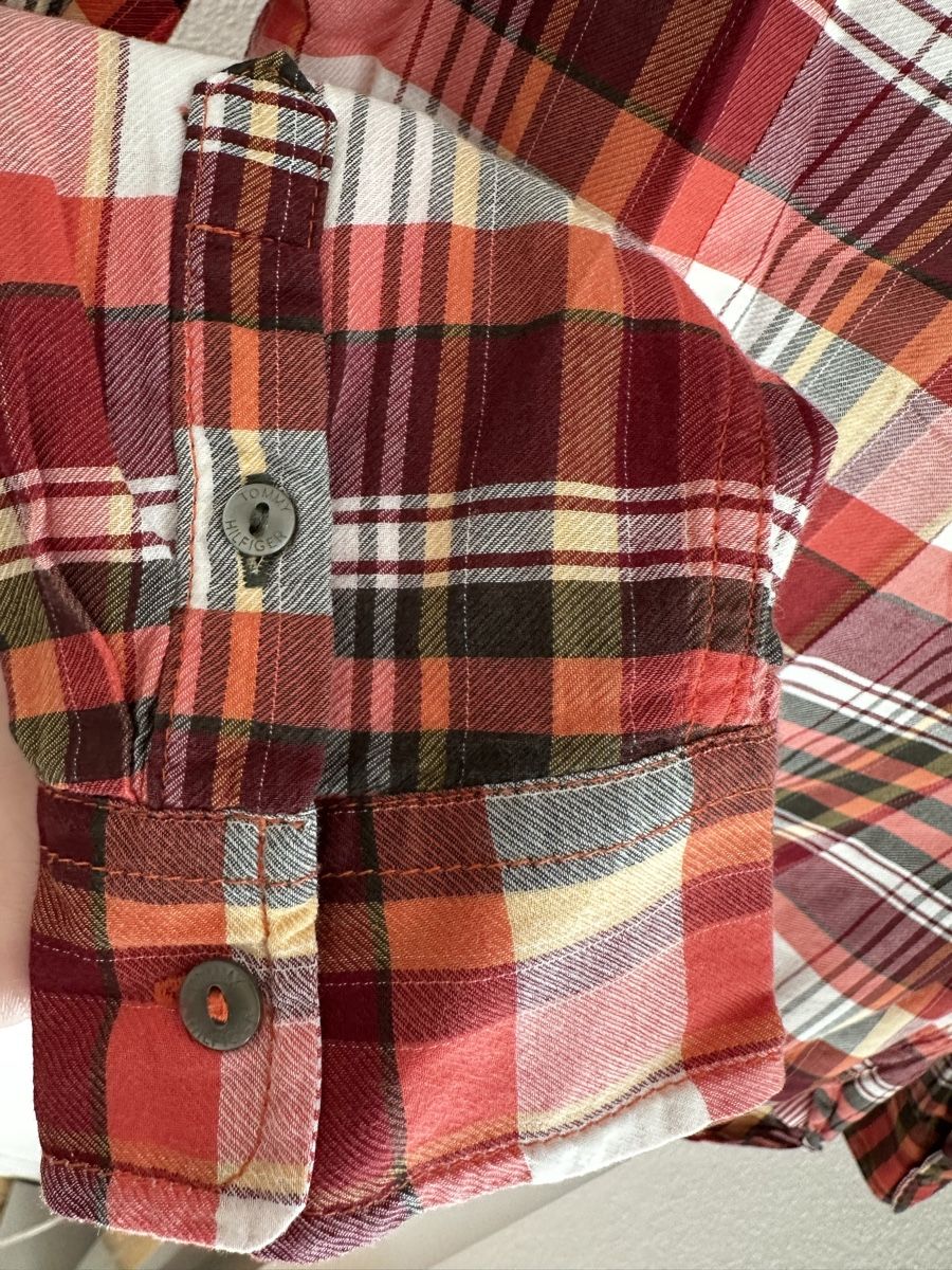 Tommy Hilfiger Camicette: Tommy Hilfiger Bluse rot-weiss kariert – Usato da Honau venduto da salverella 4