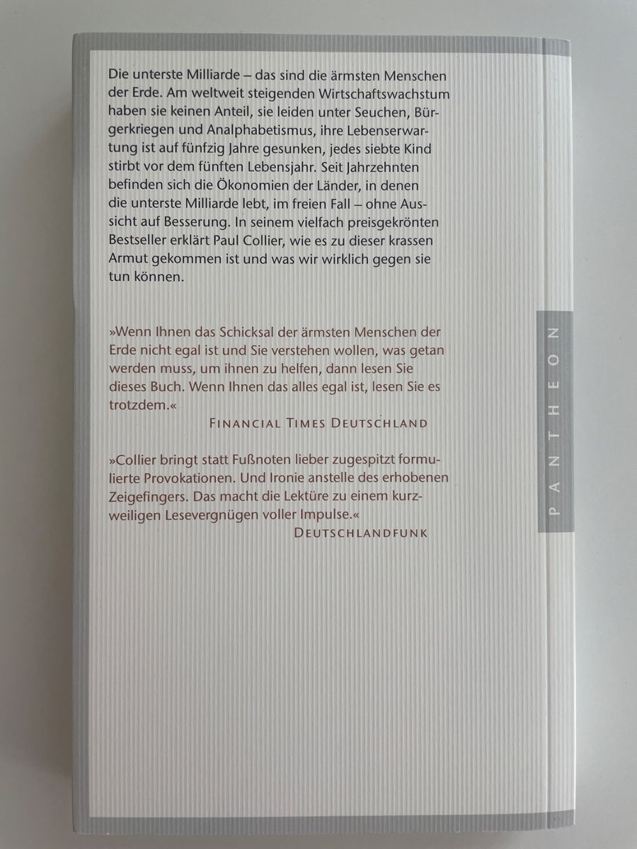 Bücher: Die unterste Milliarde - Paul Collier – Neu (gemäss Beschreibung) aus Abtwil SG von mikes201 1