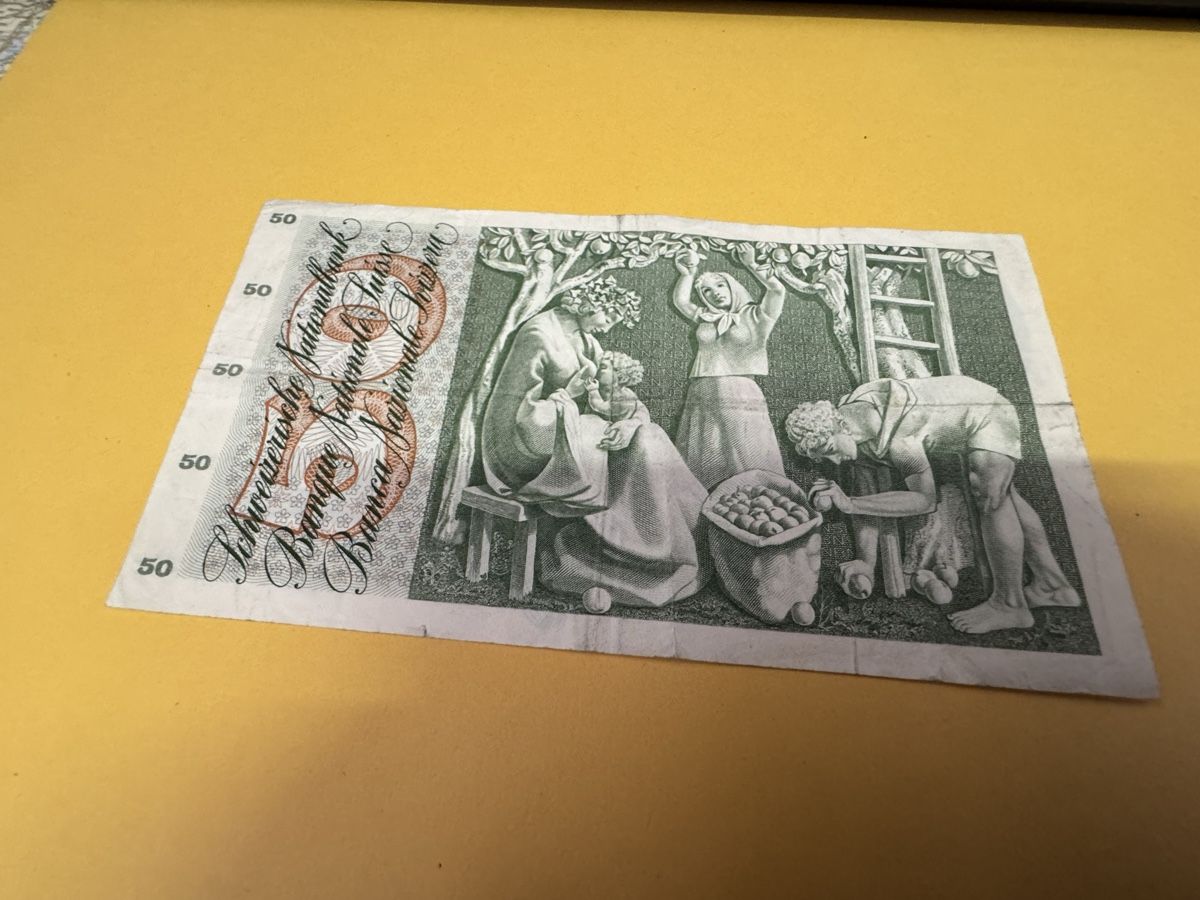 Banconote: Schweizer 50-Franken-Note von 1972 – Usato da Chur venduto da Meriva0 1