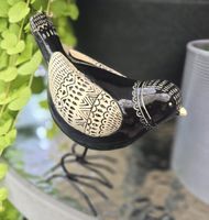 Garten Deko Vogel Figur aus Keramik, Handarbeit