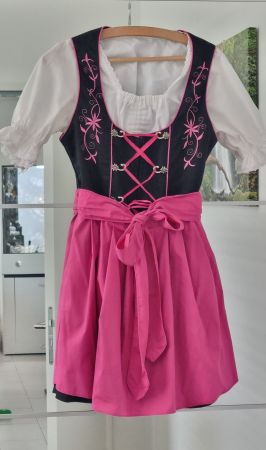 Dirndl Kleid und Bluse | pink schwarz weiss | ab 1.- CHF