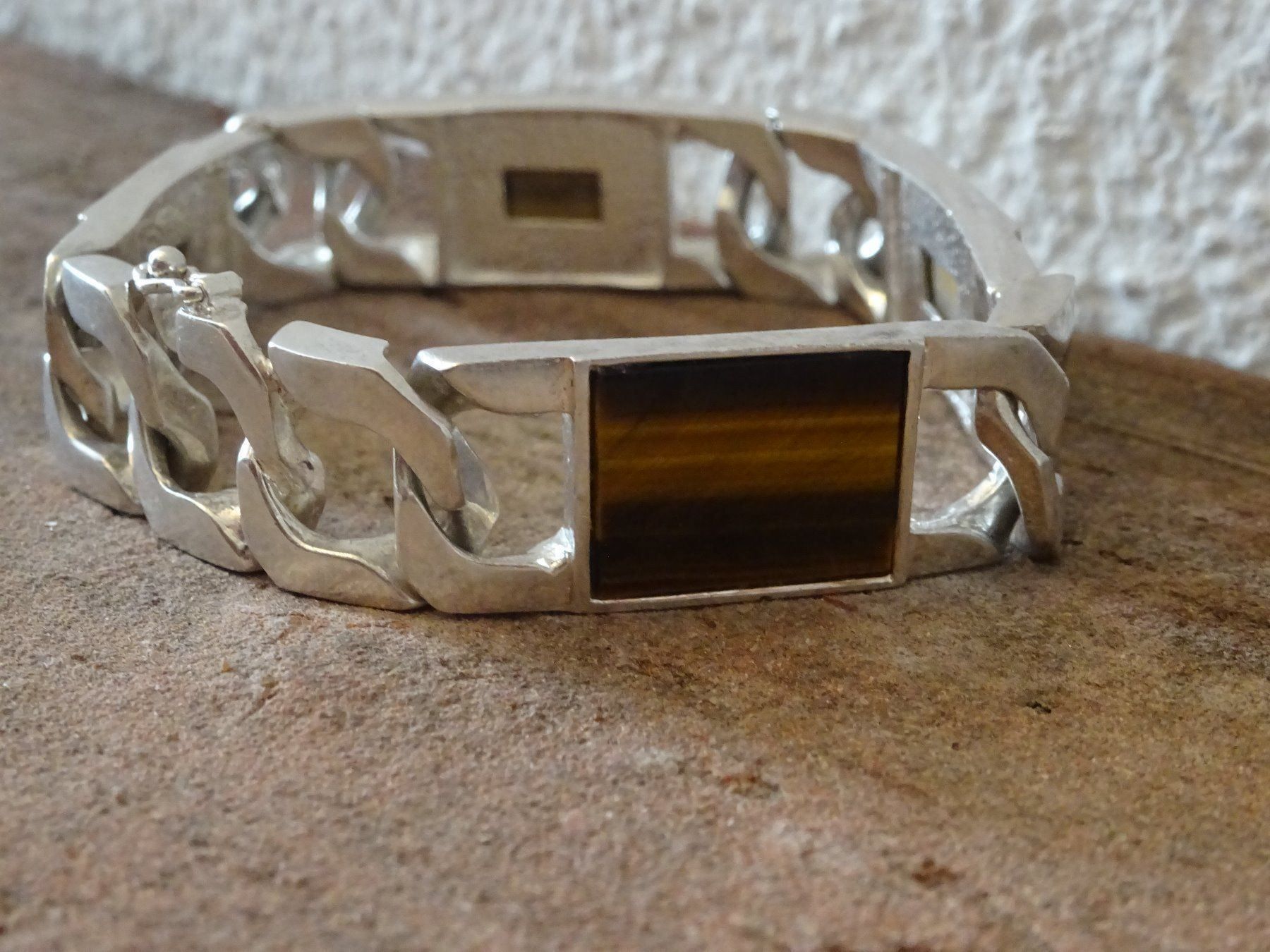 Bracciali & Braccialetti: Armband Tigerauge / 835 Silber – Usato da Esslingen venduto da FetteSchnecke 4