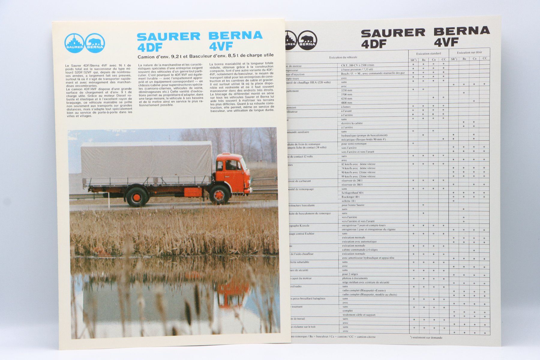 Saurer Documents: Saurer Berna 4DF / 4VF 1973 Prospekt – D'occasion à Bühl b.Aarberg par Collectorpassions