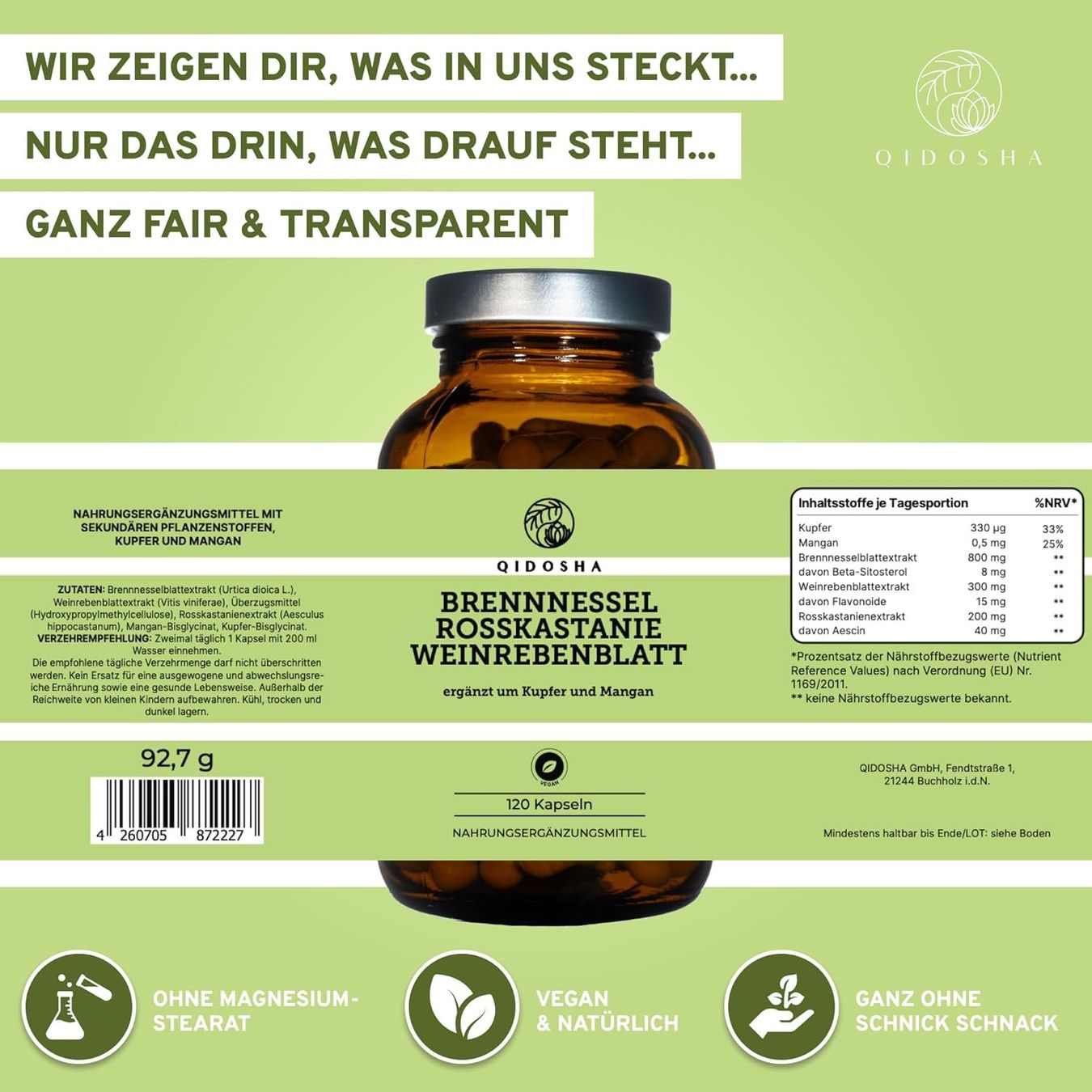 Lebensmittel & Spezialitäten: Brennnessel Komplex Kapseln Rosskastanie – Neu und originalverpackt aus Suhr von SchnapperCH 2