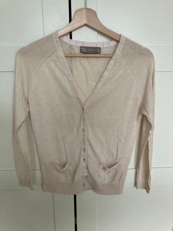 Zara Hellrosa/Nude Jäckchen Seide/Cotton; Gr.34
