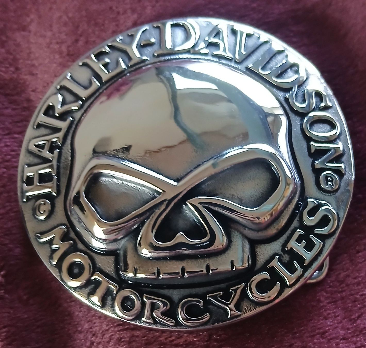 Boucle De Ceinture Harley Davidson J016 – Modèle Argenté, Neuve Avec étiquettes
