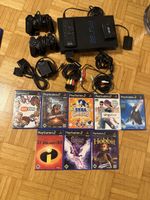PS2 Konsole mit Zubehör und 8 Spielen 