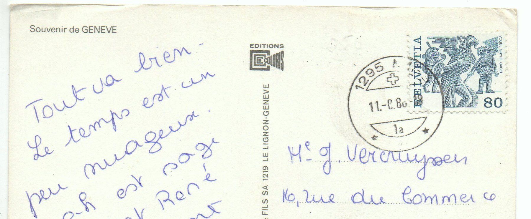 Ansichtskarten: Souvenir de GENÈVE – Gebraucht aus Jona von philajona 1