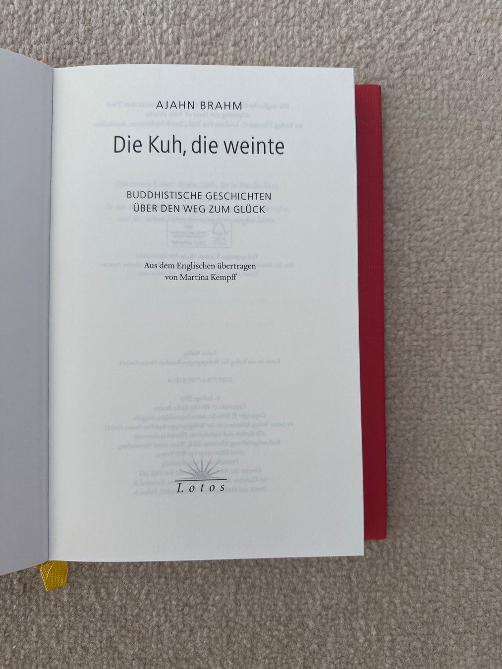 Libri: Die Kuh, die weinte - Ajahn Brahm – Usato da Schwarzenburg venduto da mezulienka 4