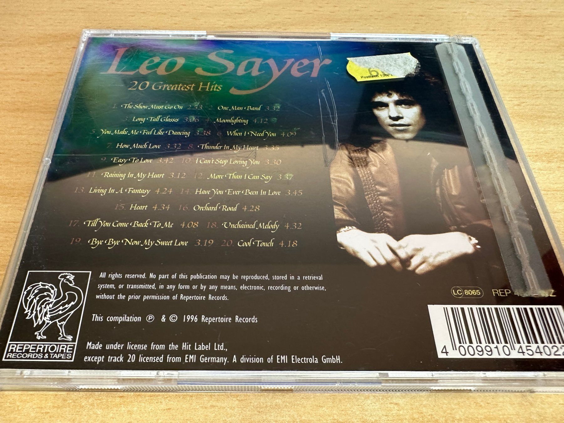 CD: Leo Sayer – 20 Greatest Hits – Usato da Rikon im Tösstal venduto da Alpenmutz 1