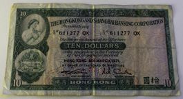 Hong Kong 10 Dollars 1971