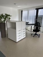 Schubladenschrank mit Aufsatzschrank/Fach / weiss