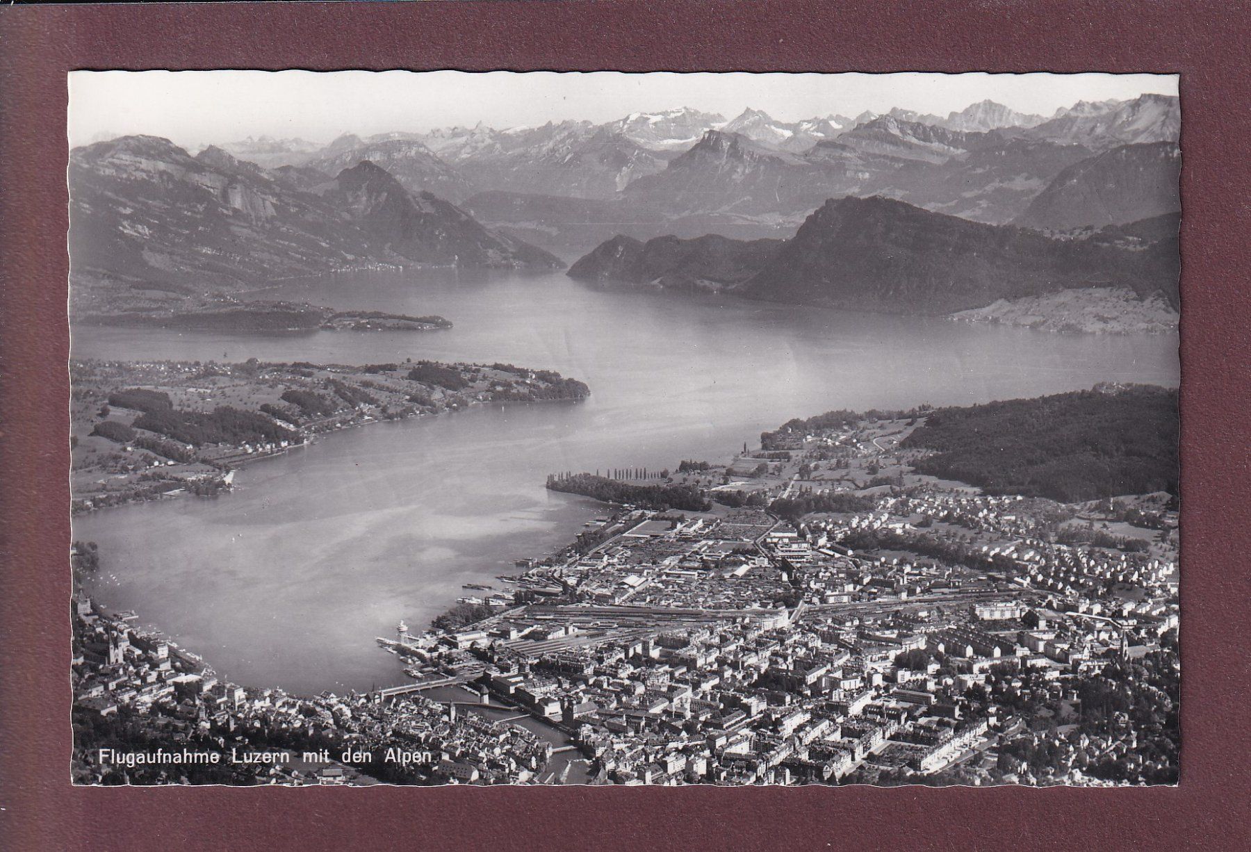 Cartoline postali: LUZERN - Flugaufnahme - 1962 – Usato da Pully venduto da nicecards