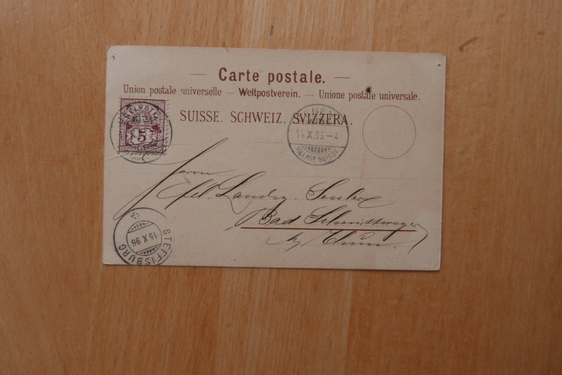 Ansichtskarten: A.K.  Genève  1896 – Gebraucht aus Rotkreuz von nigal 1