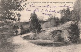 Fribourg (FR) Kapelle und Brücke Sainte-Apolline