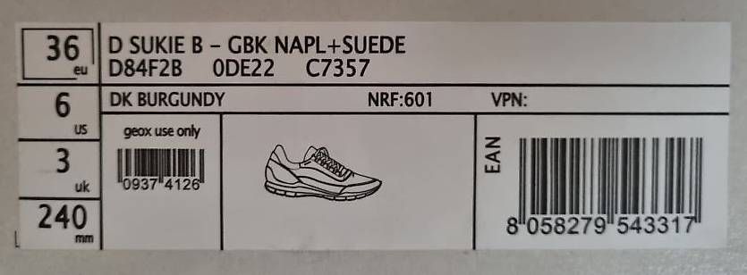 Damenschuhe: Geox sneakers bordeaux (36) – Gebraucht aus Villars-sur-Glâne von djiniva 1
