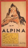 Alpina Autokarte Alpen 50er Titelbild Matterhorn