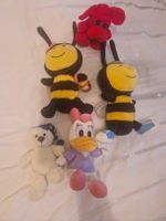 5 Kuscheltiere: Bär, Biene, Ente & Hund - Top Zustand!