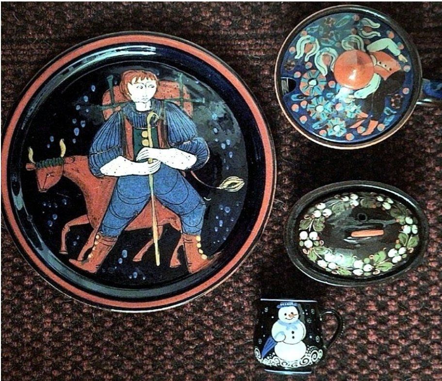 Set di piatti: Sehr schönes Kunst-Keramik Geschirr Set, Handbemalt – Usato da Emmenbrücke venduto da abu_9mj8