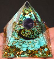 Orgon Pyramide L-7494 – Energie Pyramide Harz & Amethyst 5x5
