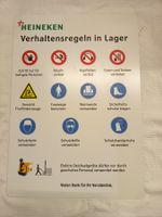 Heineken Schild / Verhaltensregeln