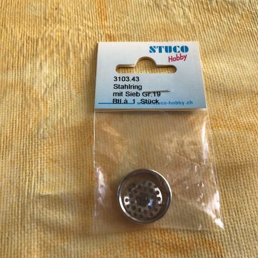 Kit bricolage: STAHLRING MIT SIEB GR. 19 – Nuovo e nell'imballaggio originale da Ostermundigen venduto da wini63