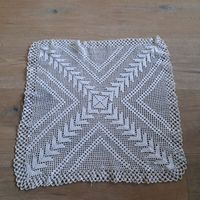 Handgemachte Tischdecke, weiss, gehäkelt, Vintage Look