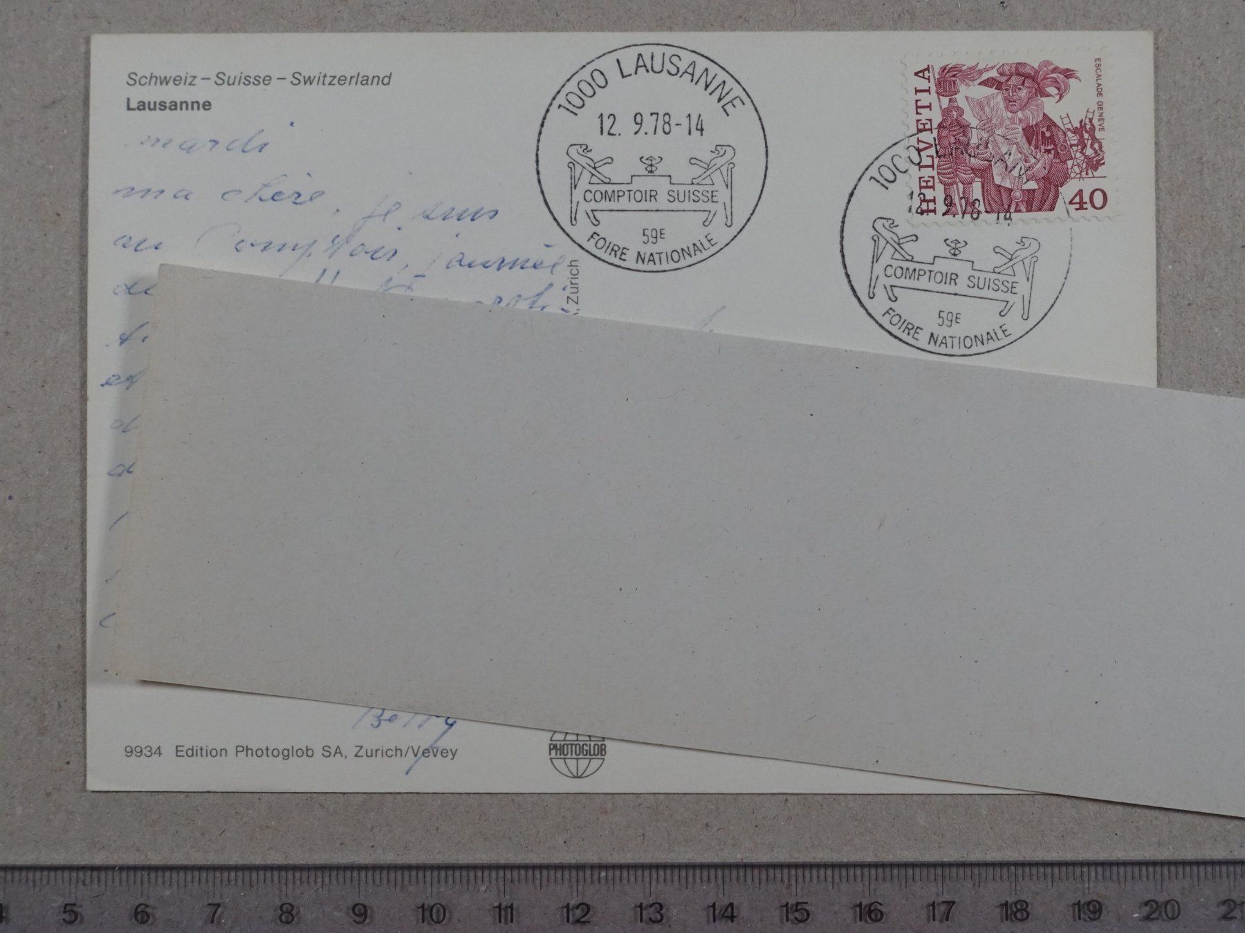 Ansichtskarten: Lausanne, 1978 – Gebraucht aus Lenzburg von fh1 1